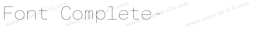 Font Complete字体转换